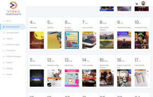 video dashboard content calendar